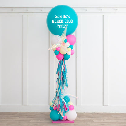 Bring Your Celebration to Life with Our Stunning 2.5m Personalised Ibiza Skies Balloon Party Pillar