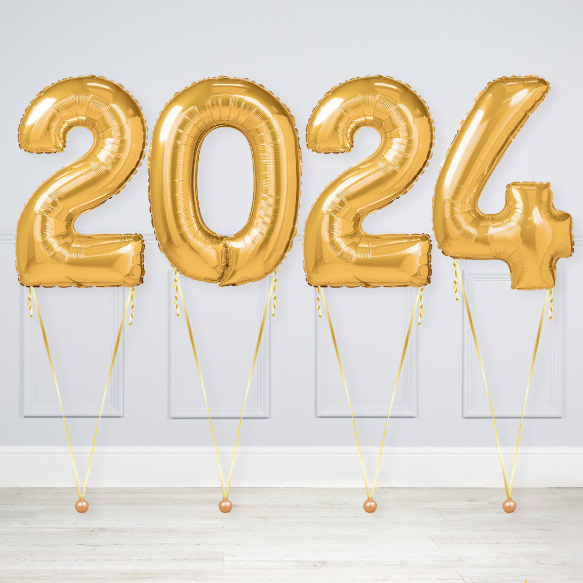 Helium-Inflated Number Balloon Package