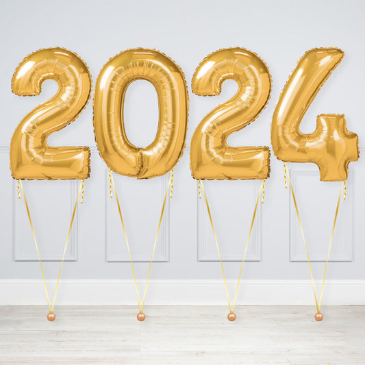 Helium-Inflated Number Balloon Package