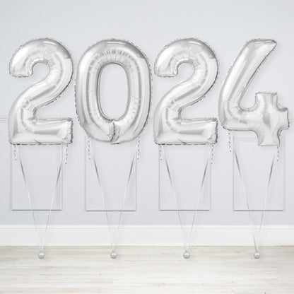 Helium-Inflated Number Balloon Package