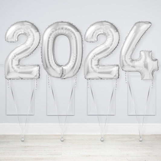 Helium-Inflated Number Balloon Package