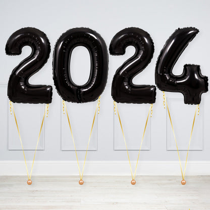 Helium-Inflated Number Balloon Package