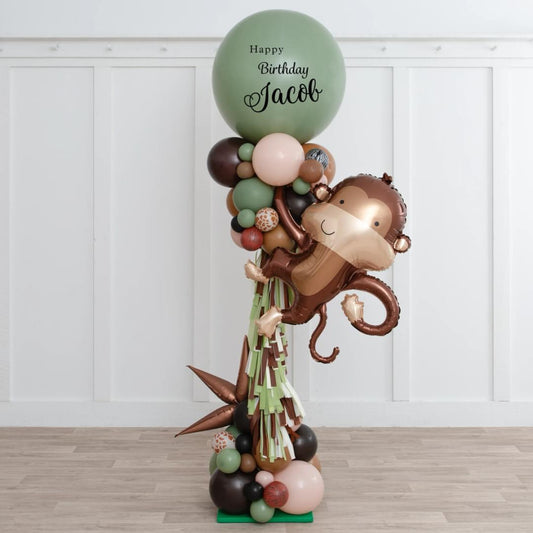2.5m Personalized Jungle Balloon Party Pillar in Dubai