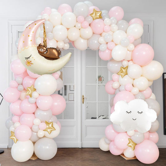 Macaron Pink Baby Party Foil Balloon Arch