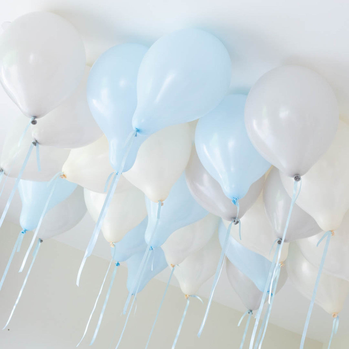 Macaron Blue Helium Ceiling Balloons – Perfect for Elegant Party Decor