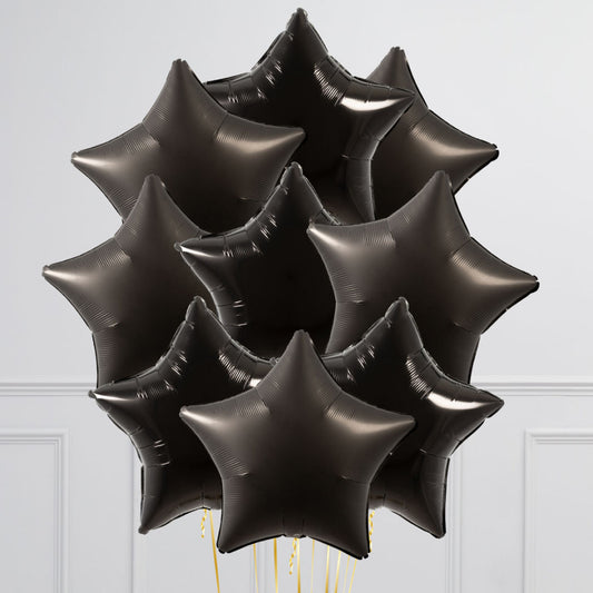 Midnight Star Foil Balloons – Chic Helium Bunches Delivered in Dubai