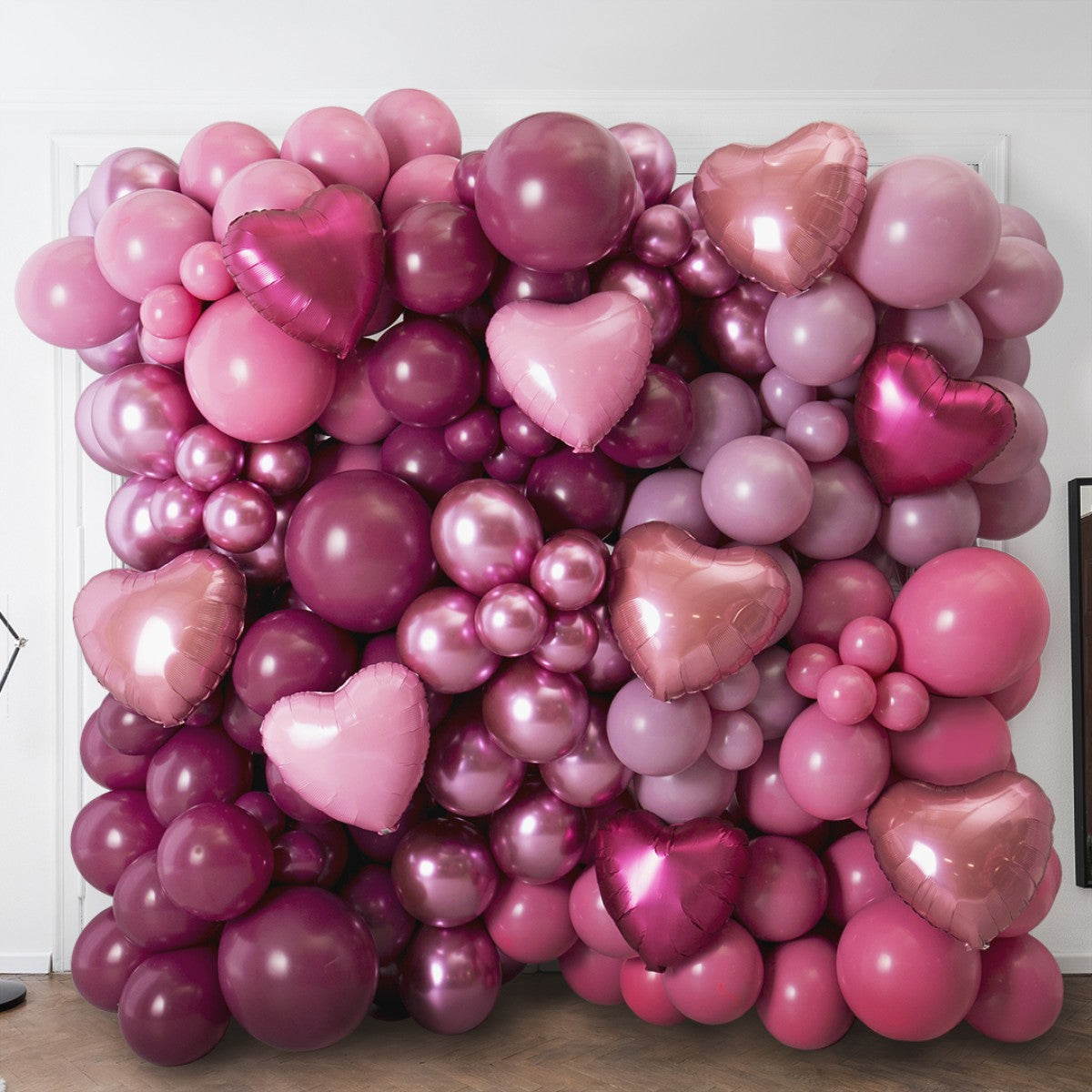 Mulberry Chrome Heart Balloon Wall – The Ultimate Party Backdrop