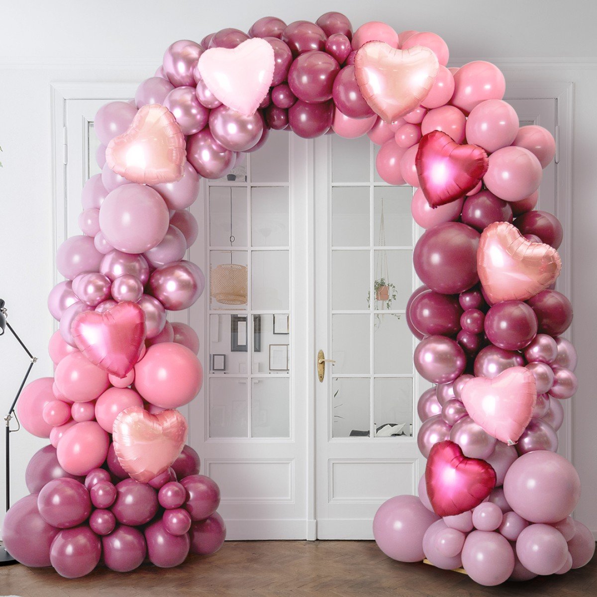 Mulberry Chrome Balloon Arch – Luxury Party Decor in Dubai
