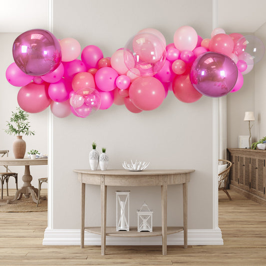 Make It a Celebration to Remember with Our Epic 2m Neon Pink Party Balloon Garland