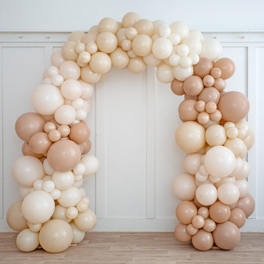 Neutral Beige Ready-Made Balloon Arch – The Ultimate Event Decor!
