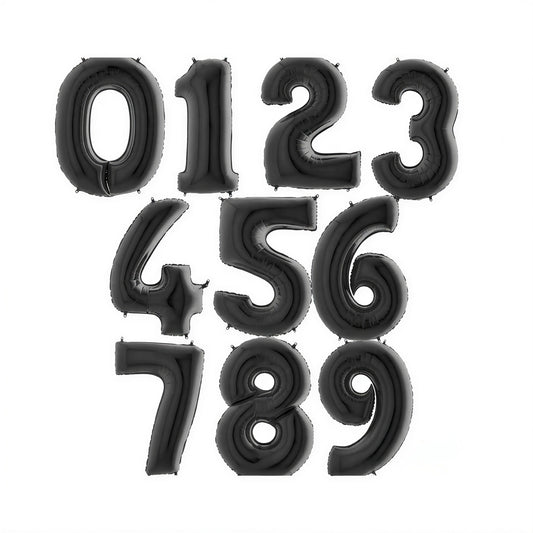40 Inch Black Number Foil Balloons in Dubai
