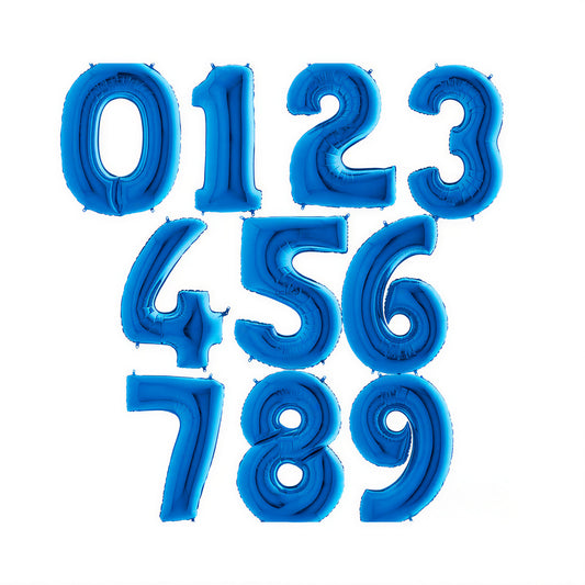 40 Inch Blue Number Foil Balloons in Dubai