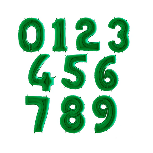 40 Inch Green Number Foil Balloons
