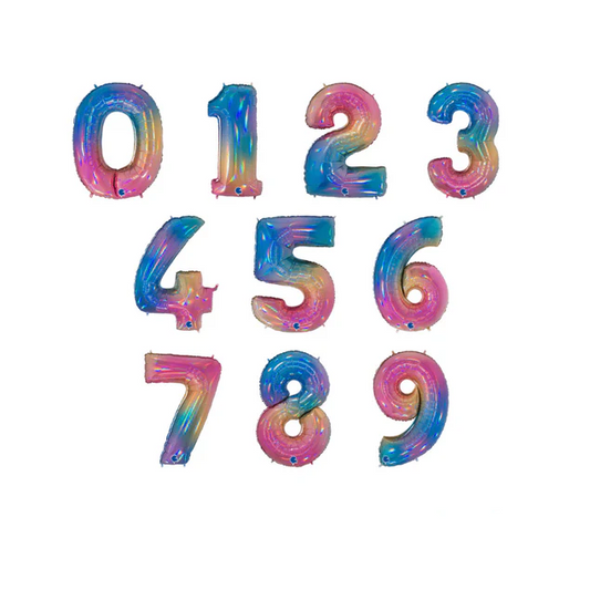 40-inch Rainbow Number Foil Balloons - Perfect for Every Celebration