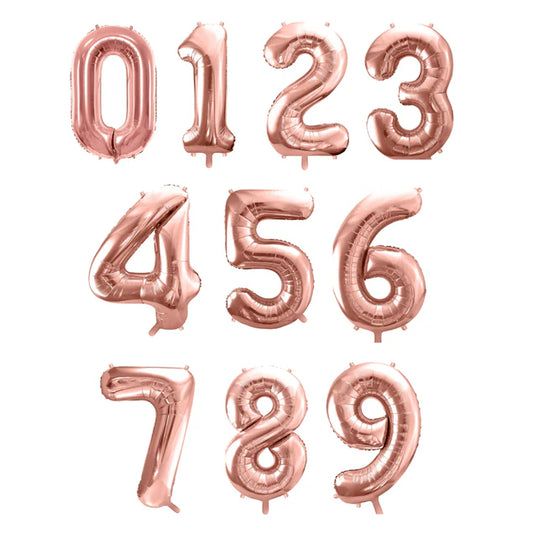 40-Inch Rose Gold Number Foil Balloons for Stunning Celebrations