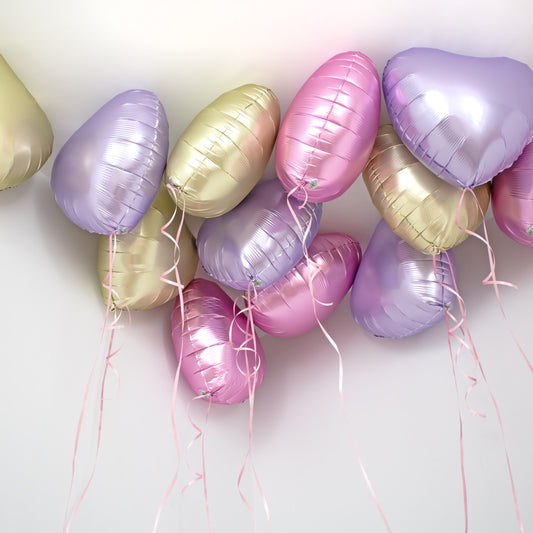 12 Pastel Princess Themed 18" Heart Balloons – Perfect for Your Celebration in Dubai
