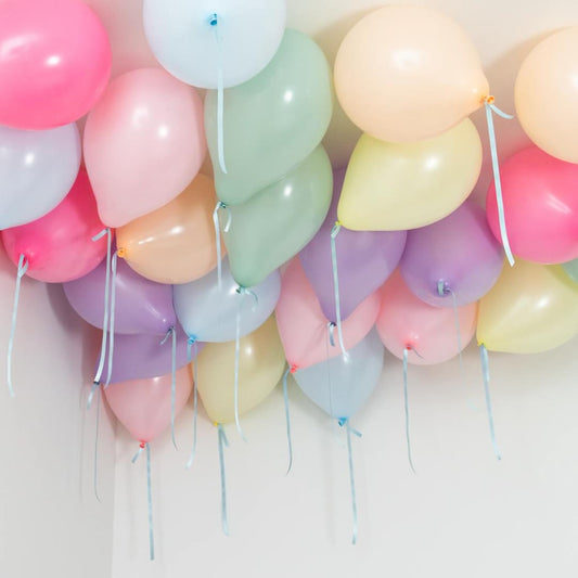 Pastel Rainbow Ceiling Balloons – Helium Balloons Delivered Ready to Float