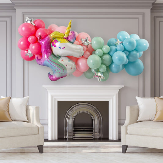 Celebrate with an Epic 2m Pastel Unicorn Balloon Garland