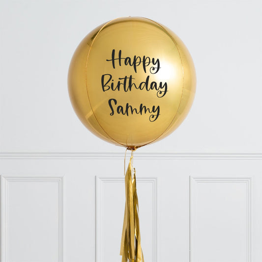 Gold Personalised Balloon – Luxury Balloon Gift in Dubai