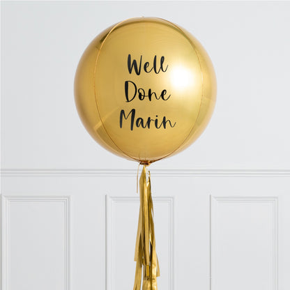 Gold Personalised Balloon – Luxury Balloon Gift in Dubai