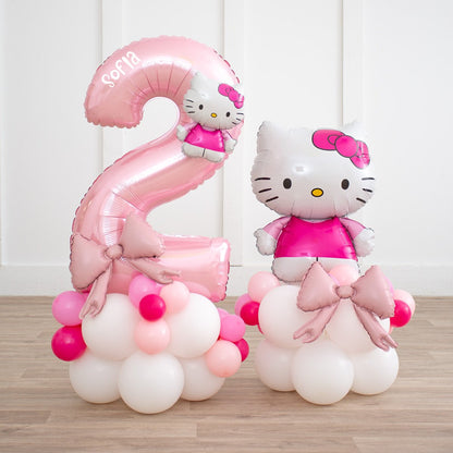Custom Hello Kitty Number Balloon Stack – Personalized Birthday Decor in Dubai