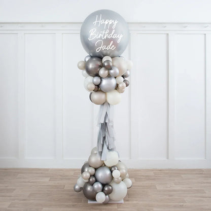 Personalised Ice Disco Party Pillar – Stunning 2.5m Custom Freestanding Balloon Display in Dubai