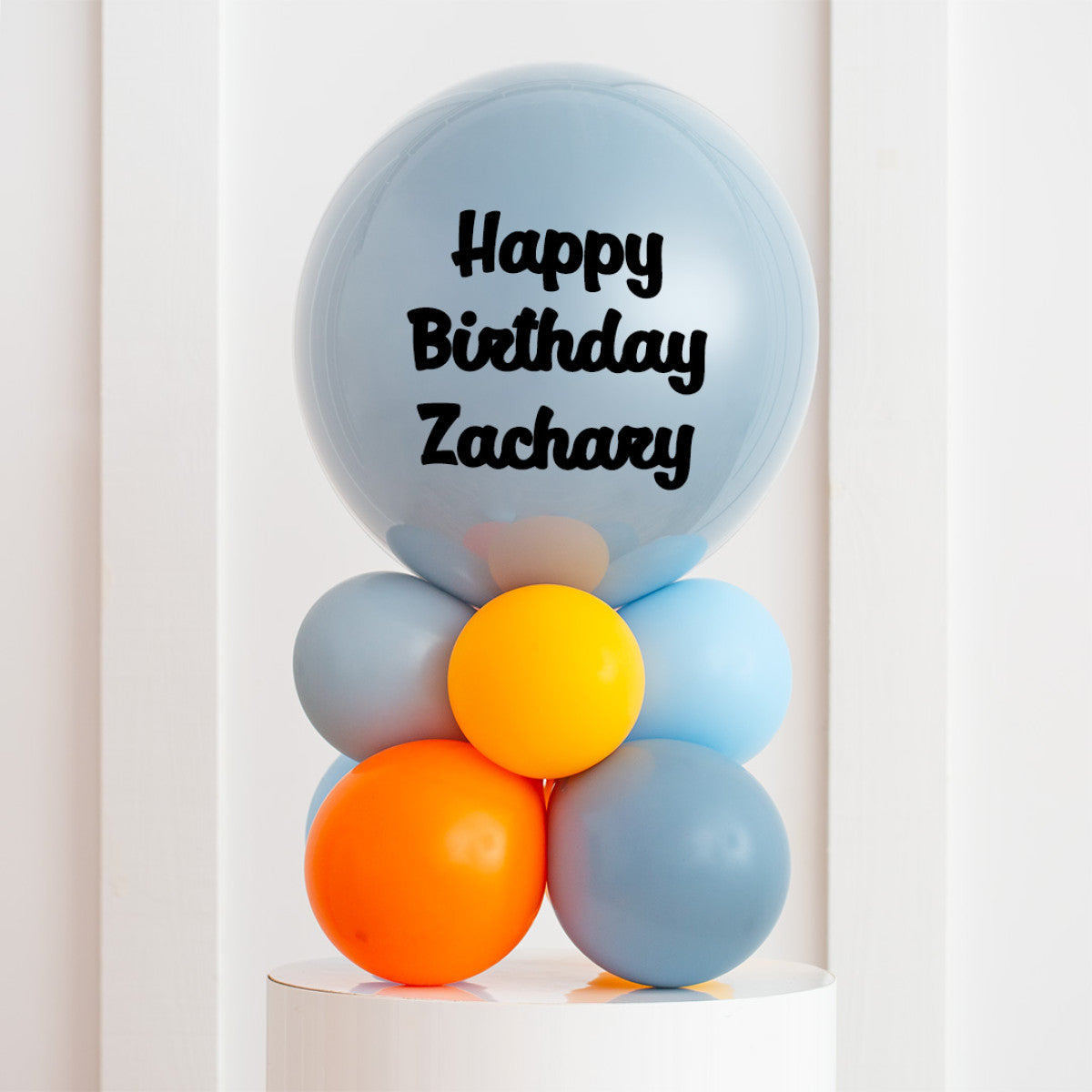 Trucks &amp; Diggers Balloon Stack – Personalized Bubble Balloon Display