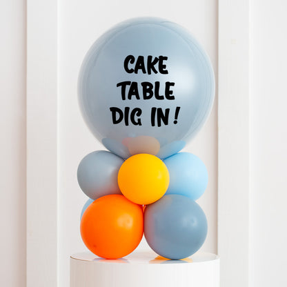 Trucks &amp; Diggers Balloon Stack – Personalized Bubble Balloon Display