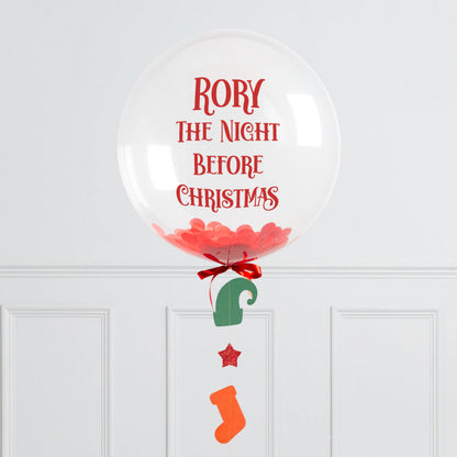 Elf on the Shelf Inspired Red Confetti Christmas Balloon – Dubai Delivery