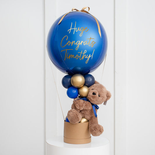 Personalized Sapphire Blue Orb Hot Air Balloon
