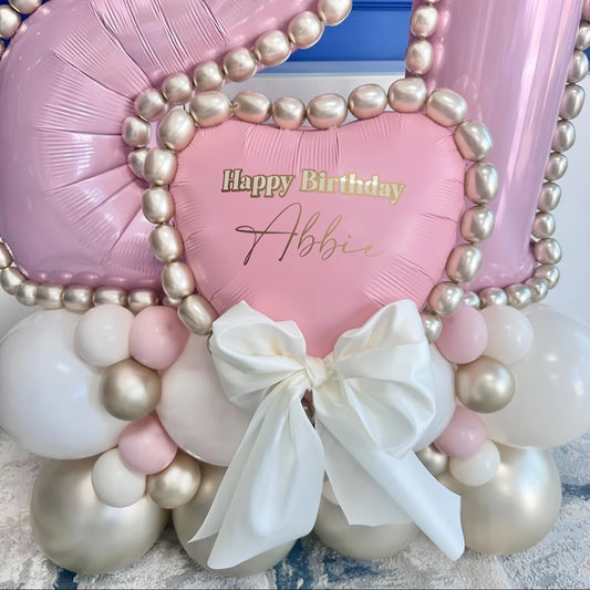 Pink Number Balloon Stand Kit – Chic Celebration Décor in Dubai