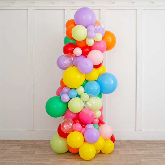 Make Your Celebration Shine with a 2m Rainbow Bright Balloon Pillar
