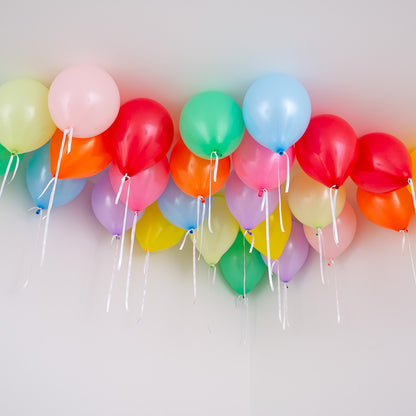 Brighten Your Celebration with Rainbow Bright Biodegradable Latex Ceiling Balloons