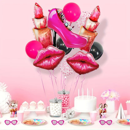 Red Lips, Lipstick &amp; High Heel Balloons – Bold &amp; Flirty Party Decor