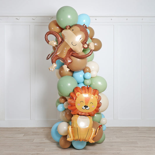 Wildly Adorable 6-ft Safari Cubs Balloon Pillar in Dubai