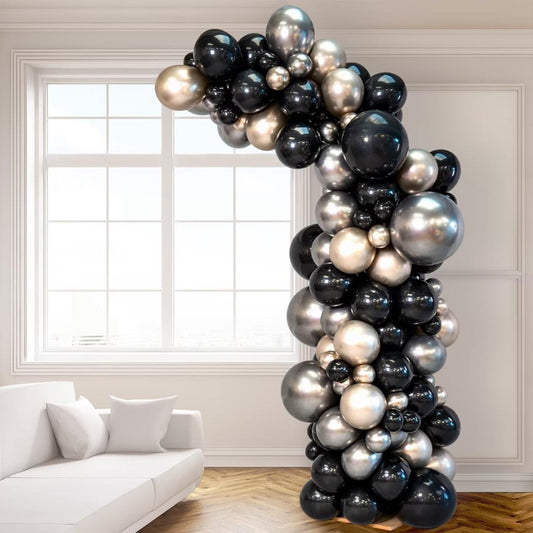 Champagne Glitz Asymmetric Balloon Arch
