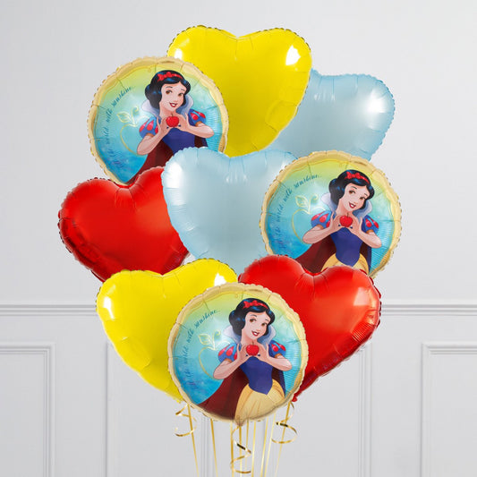 Snow White Heart Balloon Bunch – Elegant Party Decor in Dubai