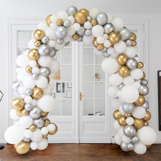 Stylish Metallic Balloon Arch