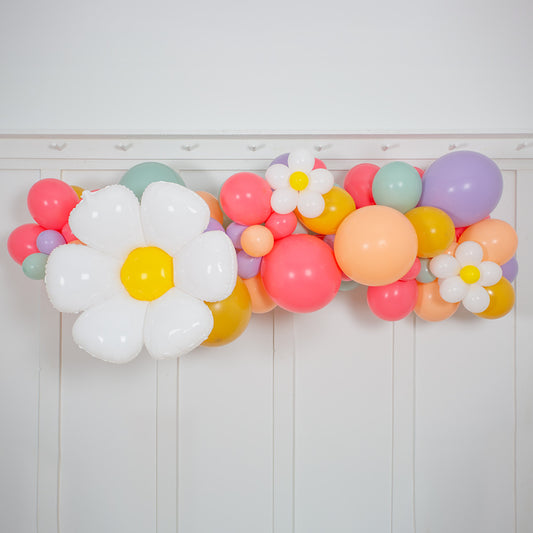 2m Summer Daisies Balloon Garland – Vibrant, Pastel &amp; Ready to Display