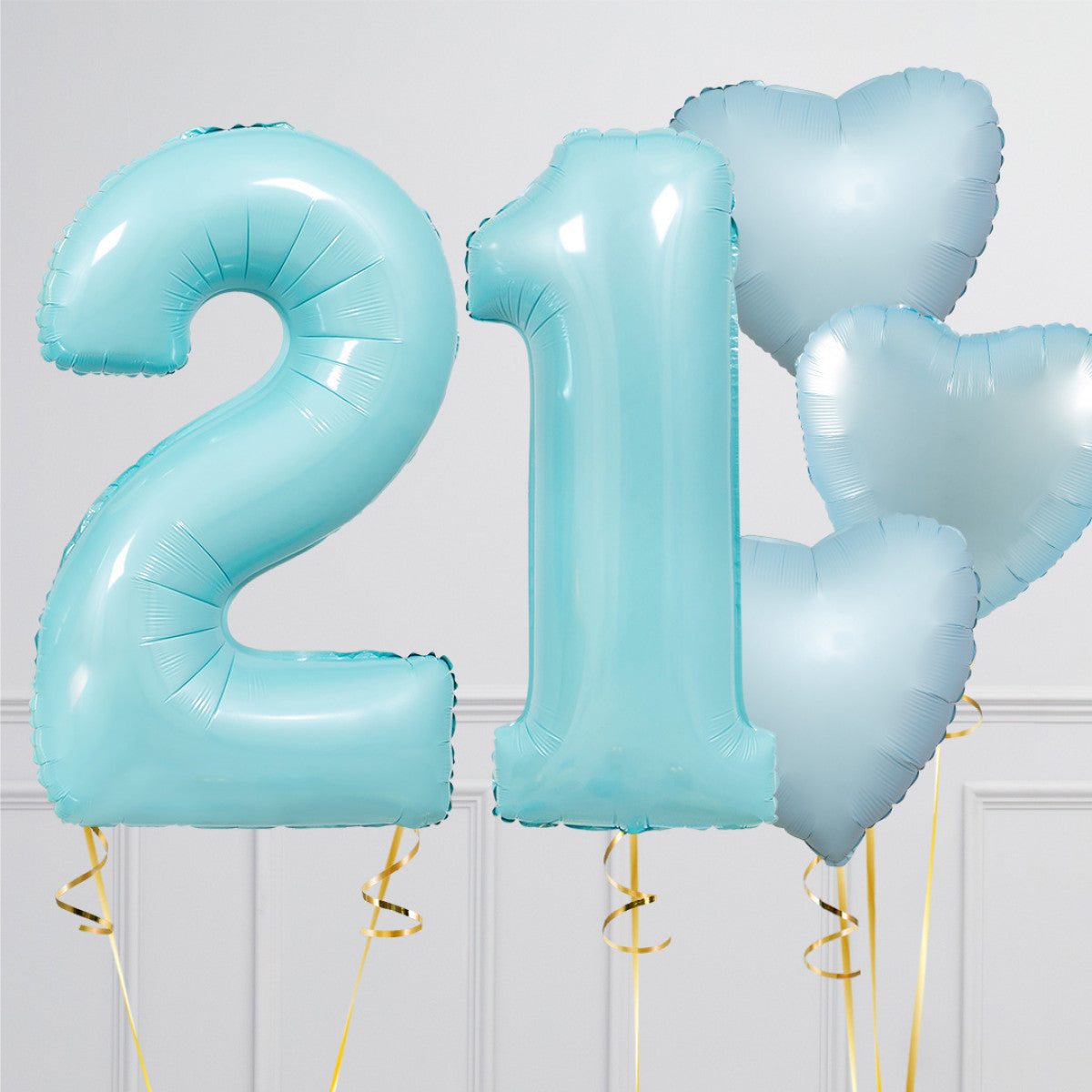 Baby Blue Birthday Number Balloon Packages – Helium-Filled