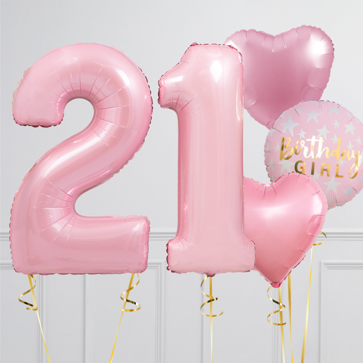 Baby Pink Birthday Number Balloon Packages – Helium-Filled