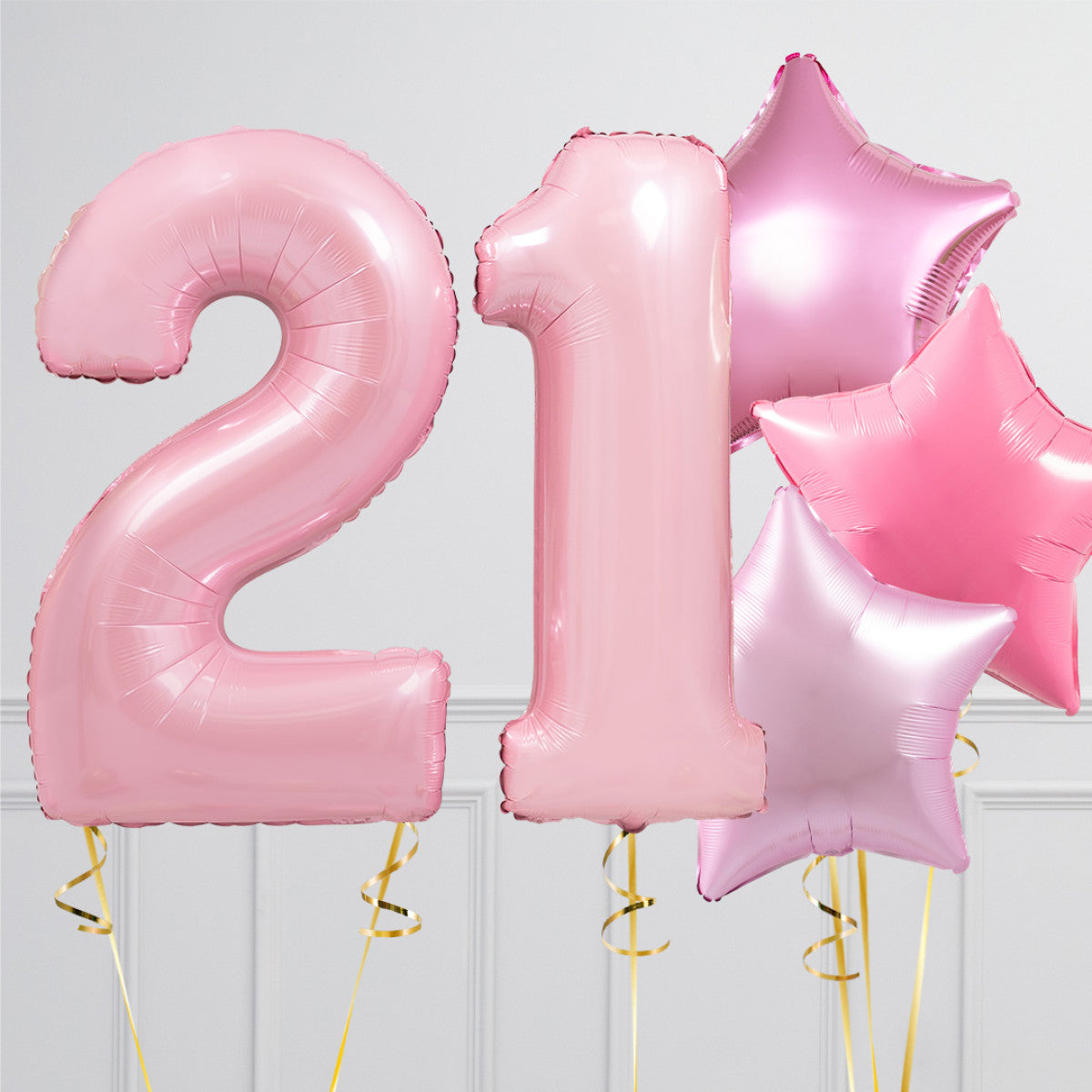 Baby Pink Birthday Number Balloon Packages – Helium-Filled