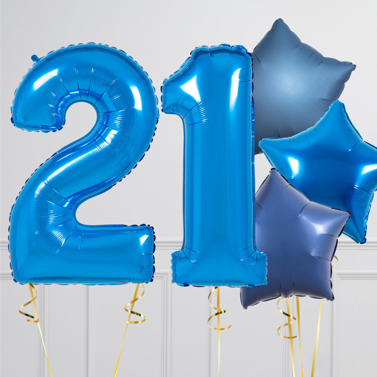 Sapphire Blue Birthday Number Balloon Packages – Helium-Filled