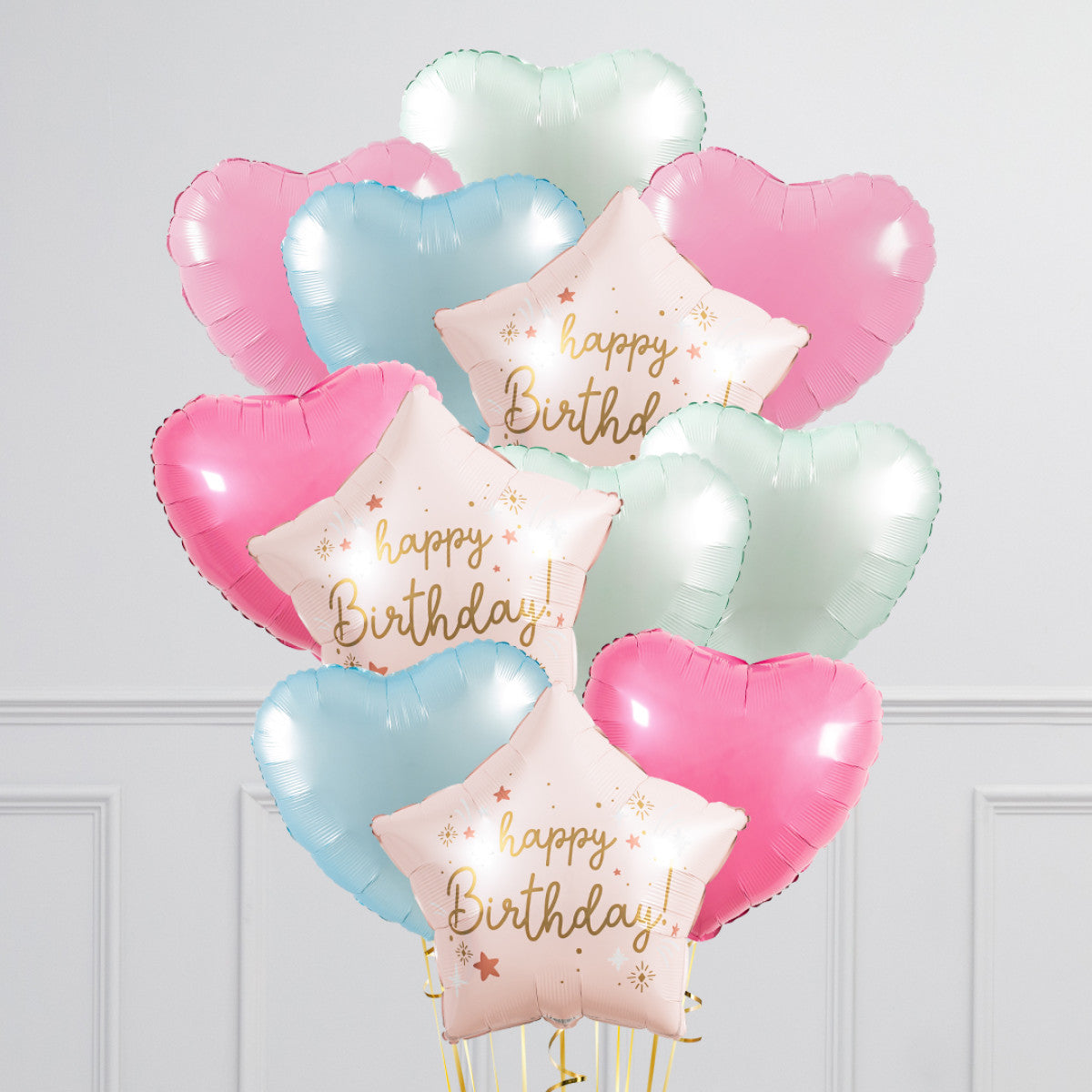 Butterfly Fairy Hearts Foil Balloon Bunch – Enchanting Fairy Princess Balloons in Dubai