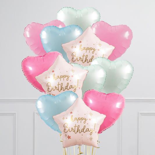 Butterfly Fairy Hearts Foil Balloon Bunch – Enchanting Fairy Princess Balloons in Dubai