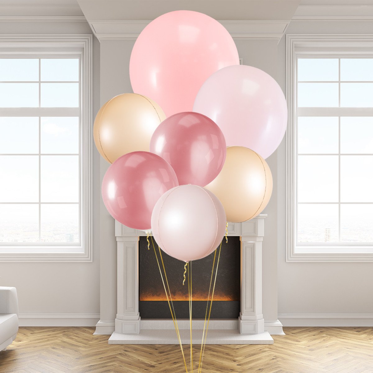Cherry Blossom Giant Balloon Bunch – Soft & Elegant Pink Party Balloons in Dubai