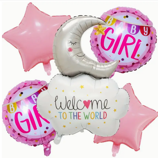 Interactive Gender Reveal Balloon Set – Star, Moon & Cloud Design Perfect for Baby Showers and Gender Reveal Celebrations
