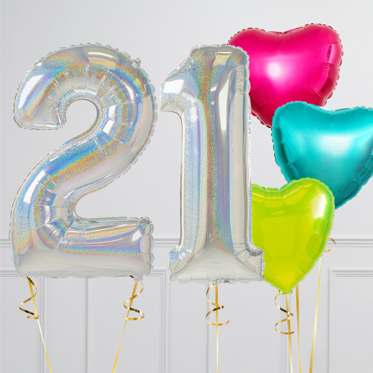 Neon Birthday Number Balloon Packages – Helium-Filled