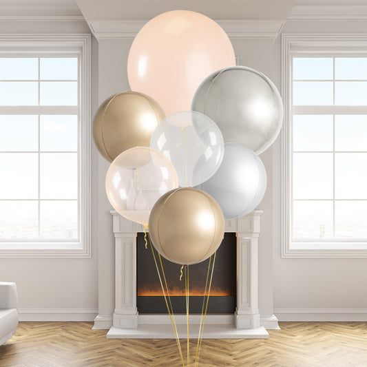 Nude Blush Giant Balloon Bunch – Understated Elegance for Any Celebration