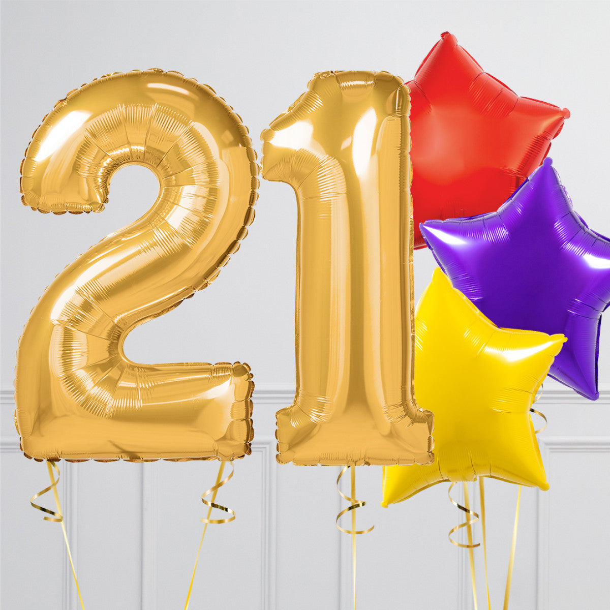 Rainbow Birthday Number Balloon Packages – Helium-Filled